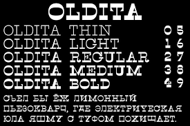 Schriftart Oldita